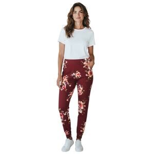104. Lildy Size L-XXL Floral Jogger Stretch Pants With Pockets
